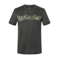 Super Natural Contour Tee Pirate Grey Melange/Goldfinch