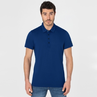 Super Natural Travel Polo Blue Depths