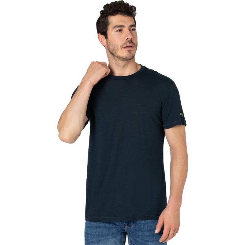 Super Natural Essential Crew Short Sleeve Blueberry