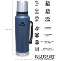 Stanley The Legendary Classic Bottle 1,0L Hammertone Lake