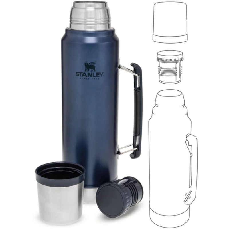 Stanley The Legendary Classic Bottle 1,0L Hammertone Lake