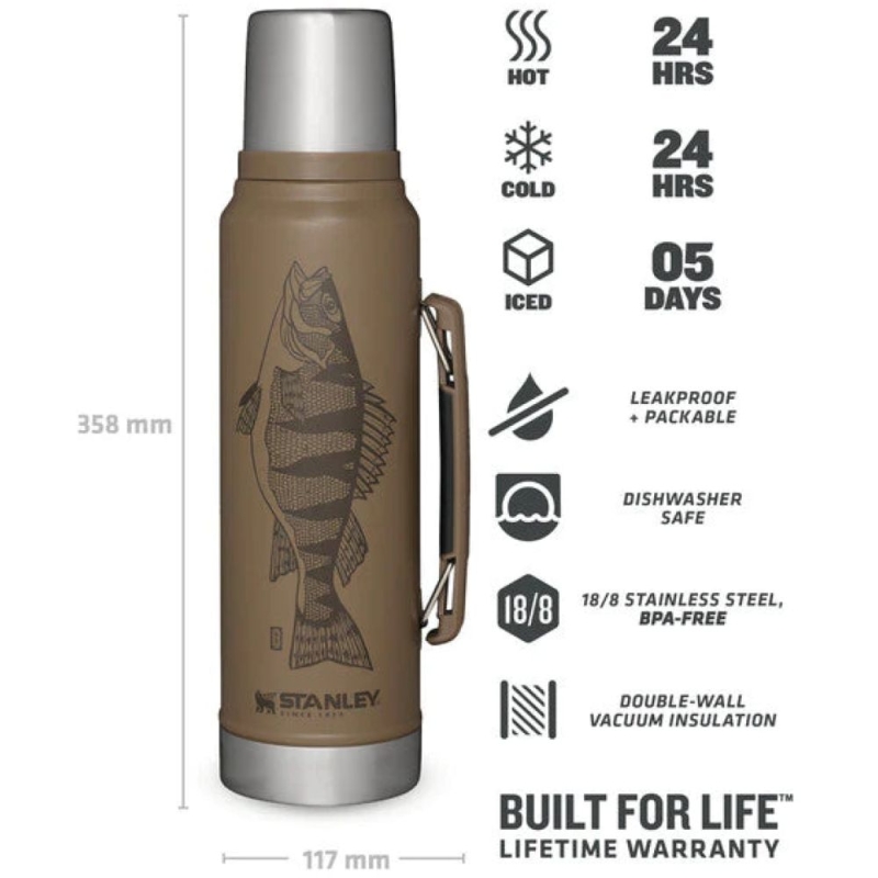 Stanley The Legendary Classic Bottle 1,0L Tan Peter Perch
