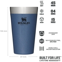 Stanley Stacking Vacuum Pint 470ml Hammertone Lake