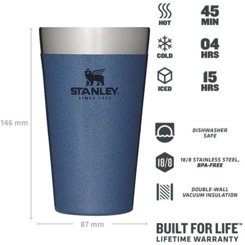 Stanley Stacking Vacuum Pint 470ml Hammertone Lake
