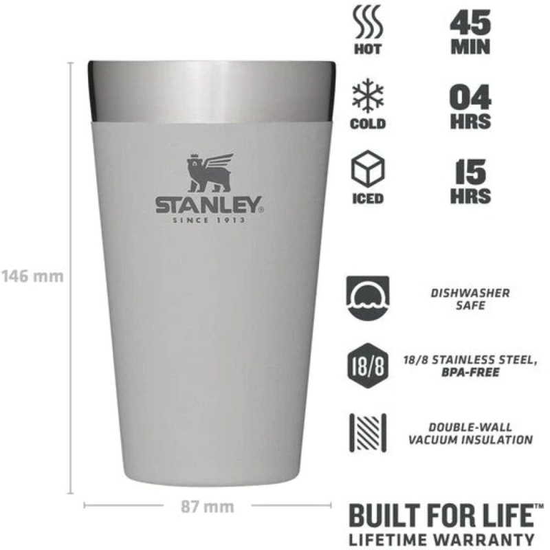 Stanley Stacking Vacuum Pint 470ml Ash