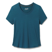 Smartwool Merino Lace V-Neck Short Sleeve Women's Twilight Blue