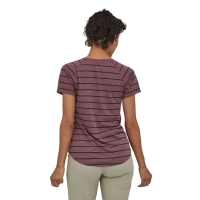 Patagonia Cap Cool Trail Shirt Women's Furrow Stripe: Dusky Brown