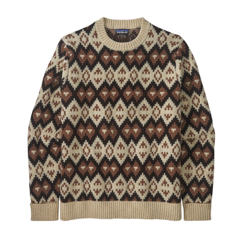 Patagonia Recycled Wool-Blend Sweater Morning Flight: Dark Natural