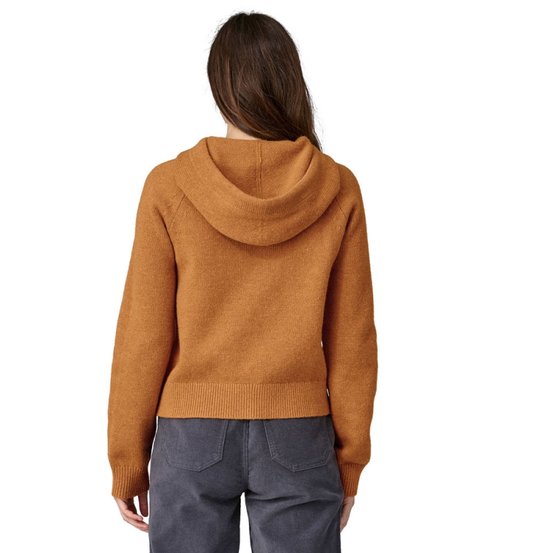 Patagonia Recycled Wool-Blend Hooded P/O Sweater Women's Dried Mango