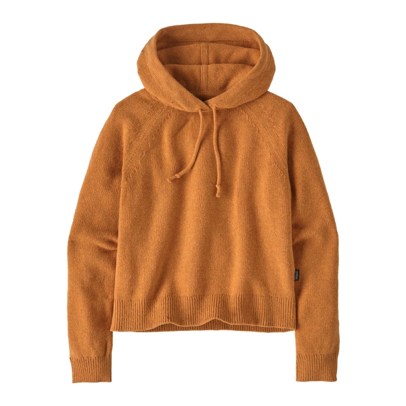 Patagonia Recycled Wool-Blend Hooded P/O Sweater Women's Dried Mango