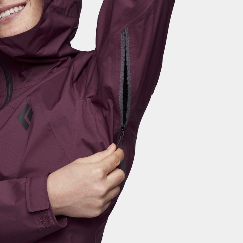 Black Diamond Stormline Stretch Rain Shell Women's Blackberry
