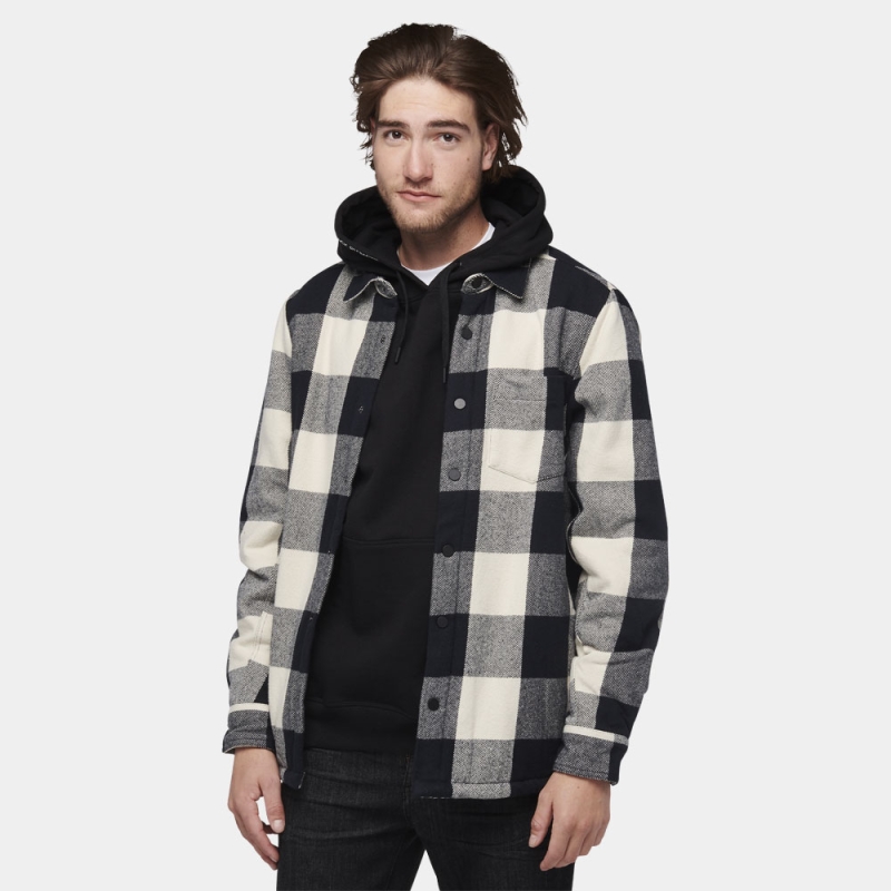 Black Diamond Project Lined Flannel Black-Off White Plaid