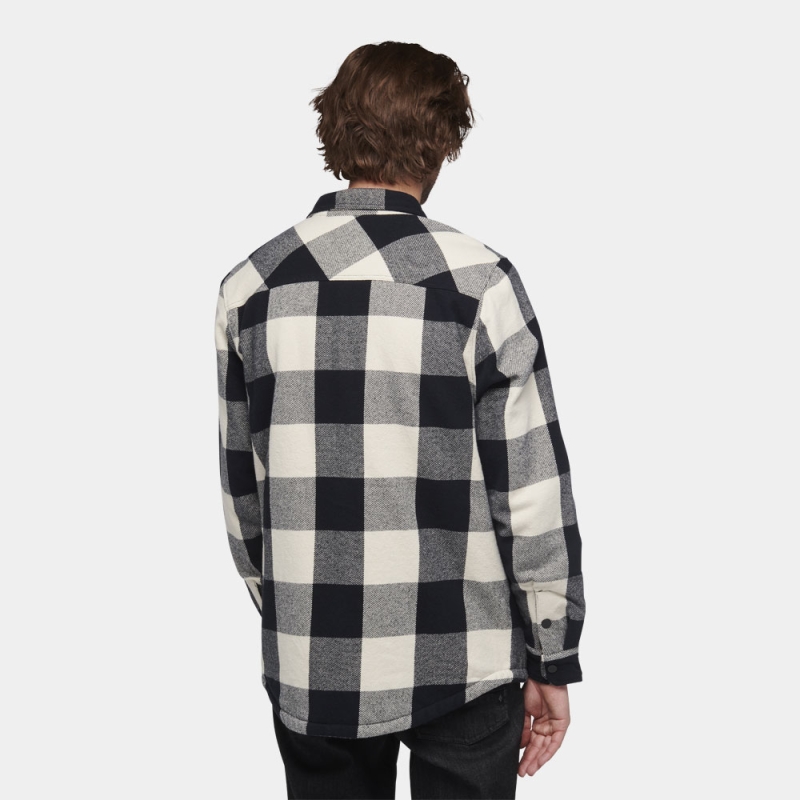 Black Diamond Project Lined Flannel Black-Off White Plaid
