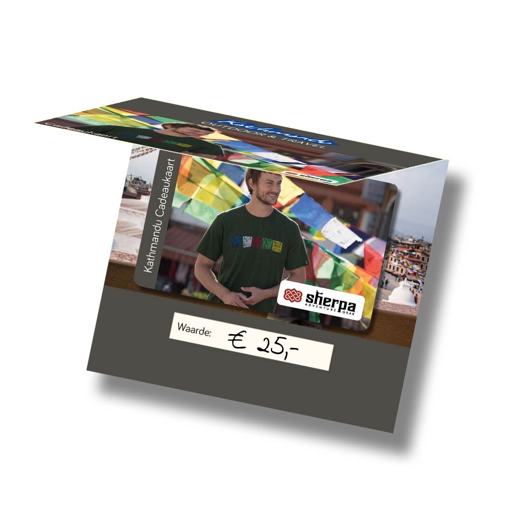 Kathmandu Cadeaukaart 25 euro . 25 cadeaus en diensten online bestellen bij Kathmandu Outdoor & Travel