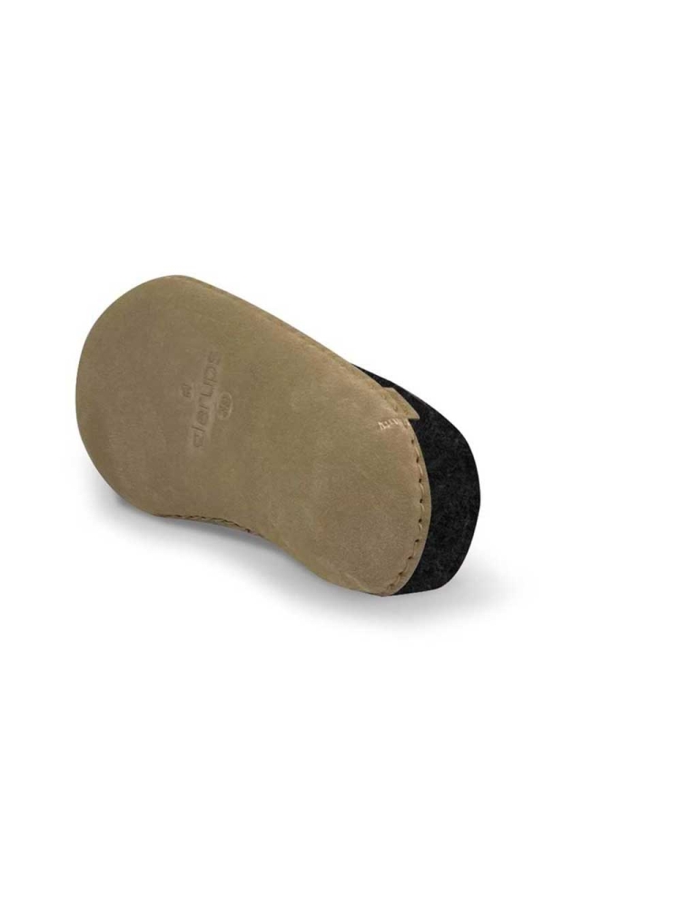 Glerups Slip-On Leather Charcoal B-02Charcoal pantoffels en huissokken online bestellen bij Kathmandu Outdoor & Travel
