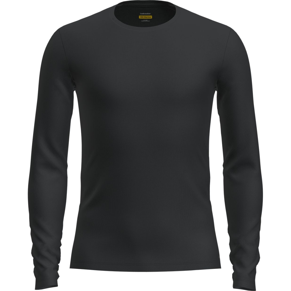 Icebreaker Anatomica Long Sleeve Crewe Black 103032-IB001 onderkleding/thermokleding online bestellen bij Kathmandu Outdoor & Travel