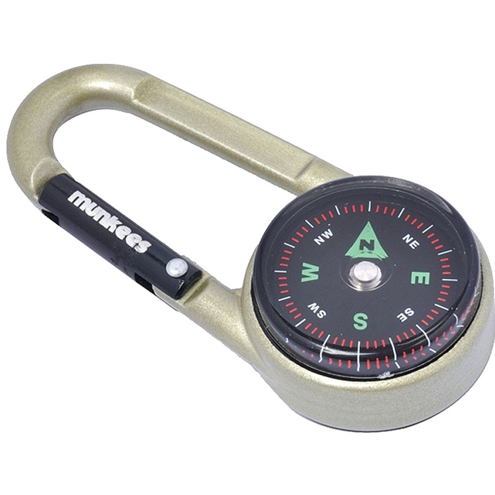 Munkees Carabiner + Compass + Thermometer . 3135 gadgets en handigheden online bestellen bij Kathmandu Outdoor & Travel