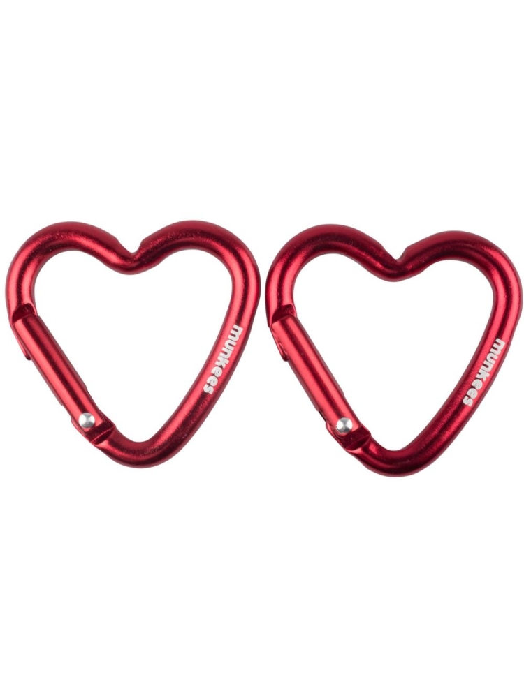 Munkees Mini Heart Carabiner 2st . 3220 gadgets en handigheden online bestellen bij Kathmandu Outdoor & Travel