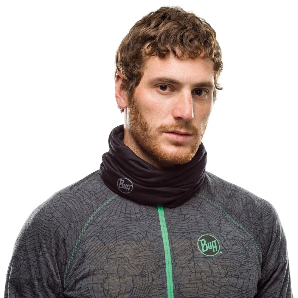 Buff Buff Lightweight Merino Wool Solid Black 100637 kleding accessoires online bestellen bij Kathmandu Outdoor & Travel