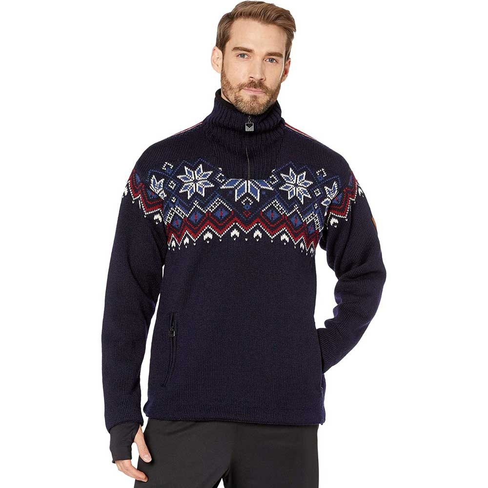 Dale Fongen Weatherproof Sweater Navy/Off White/Rose 93971-C fleeces en truien online bestellen bij Kathmandu Outdoor & Travel