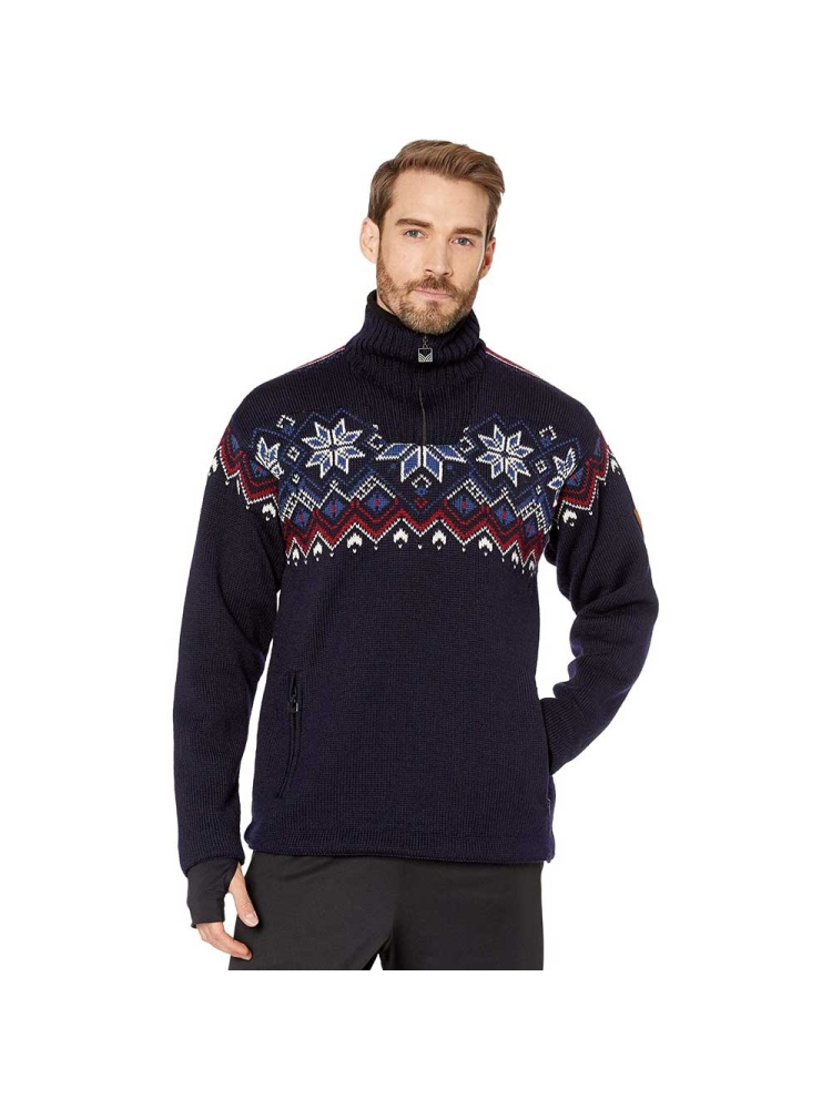 Dale Fongen Weatherproof Sweater Navy/Off White/Rose 93971-C fleeces en truien online bestellen bij Kathmandu Outdoor & Travel