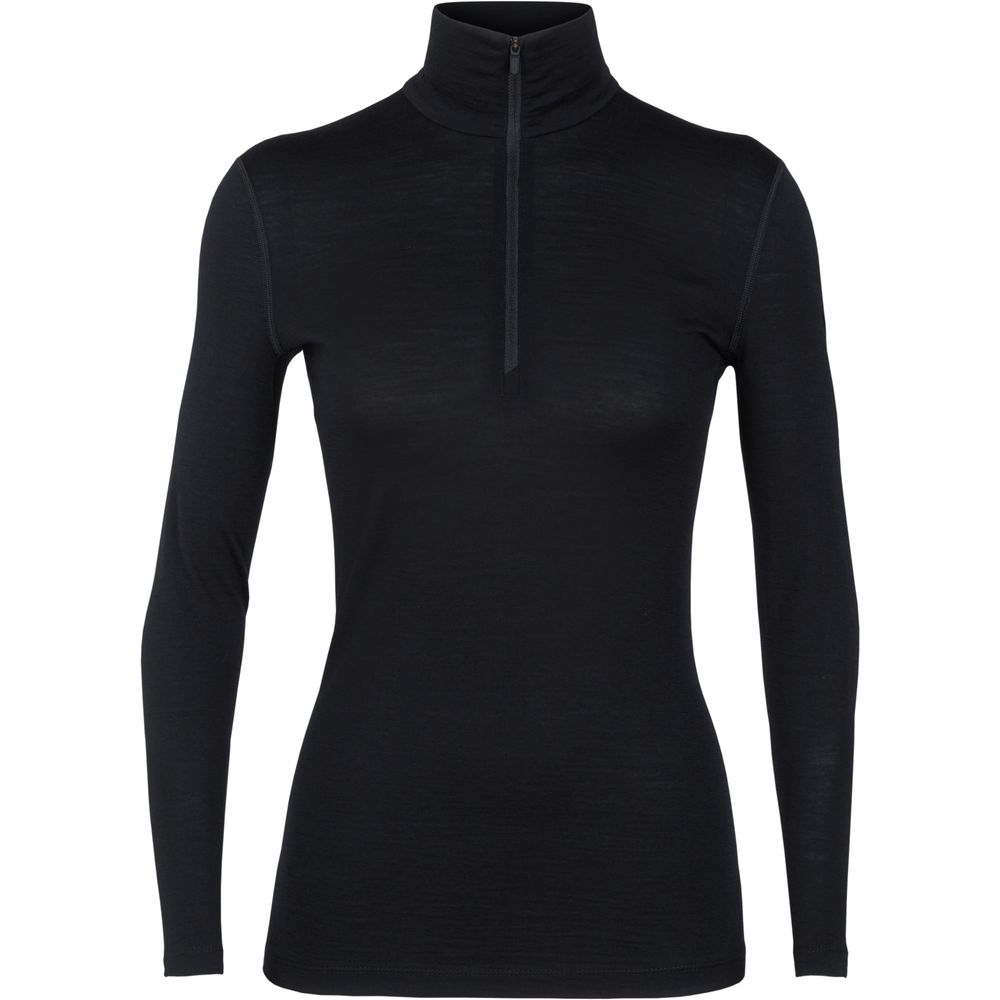 Icebreaker 200 Oasis Long Sleeve Half Zip Women's black 104380-IB001 onderkleding/thermokleding online bestellen bij Kathmandu Outdoor & Travel