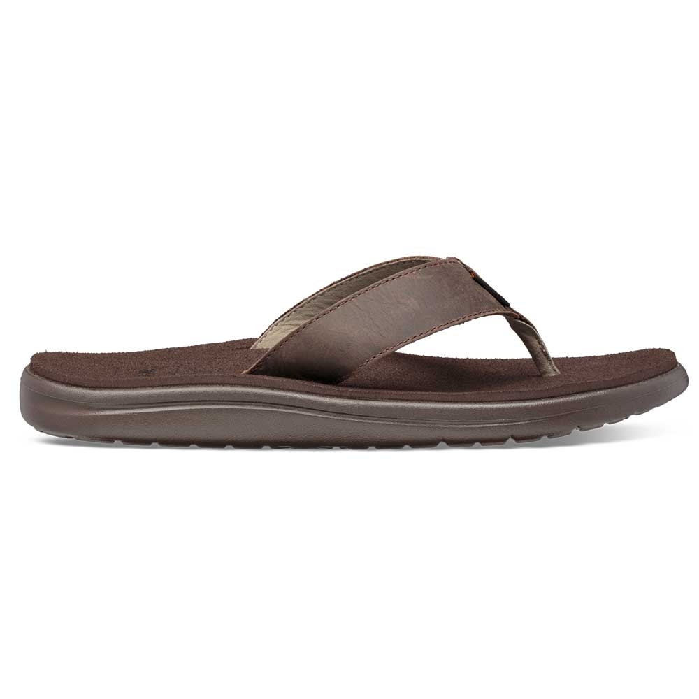 Teva Voya Flip Leather Chocolate Brown 1106784-COBR slippers online bestellen bij Kathmandu Outdoor & Travel