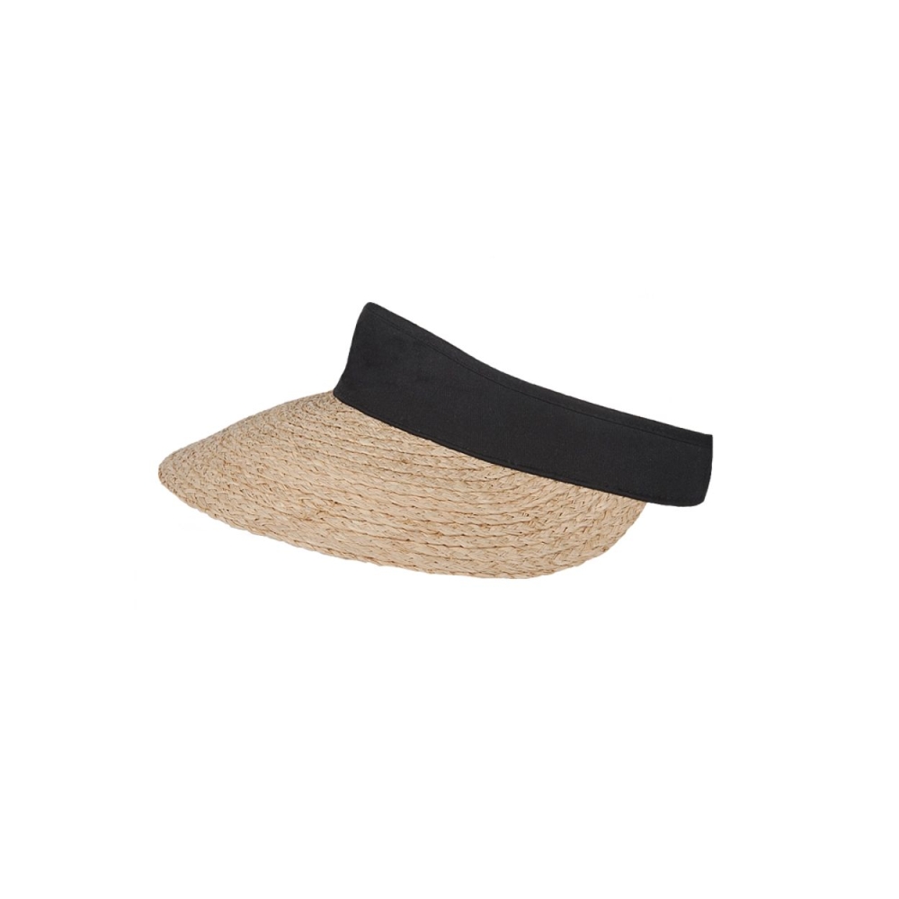 Hatland Olinka Raffia Visor Black 37102/01 kleding accessoires online bestellen bij Kathmandu Outdoor & Travel