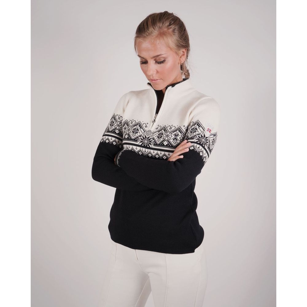 Dale Moritz Sweater Women's black/white/d.charc 91461-K fleeces en truien online bestellen bij Kathmandu Outdoor & Travel