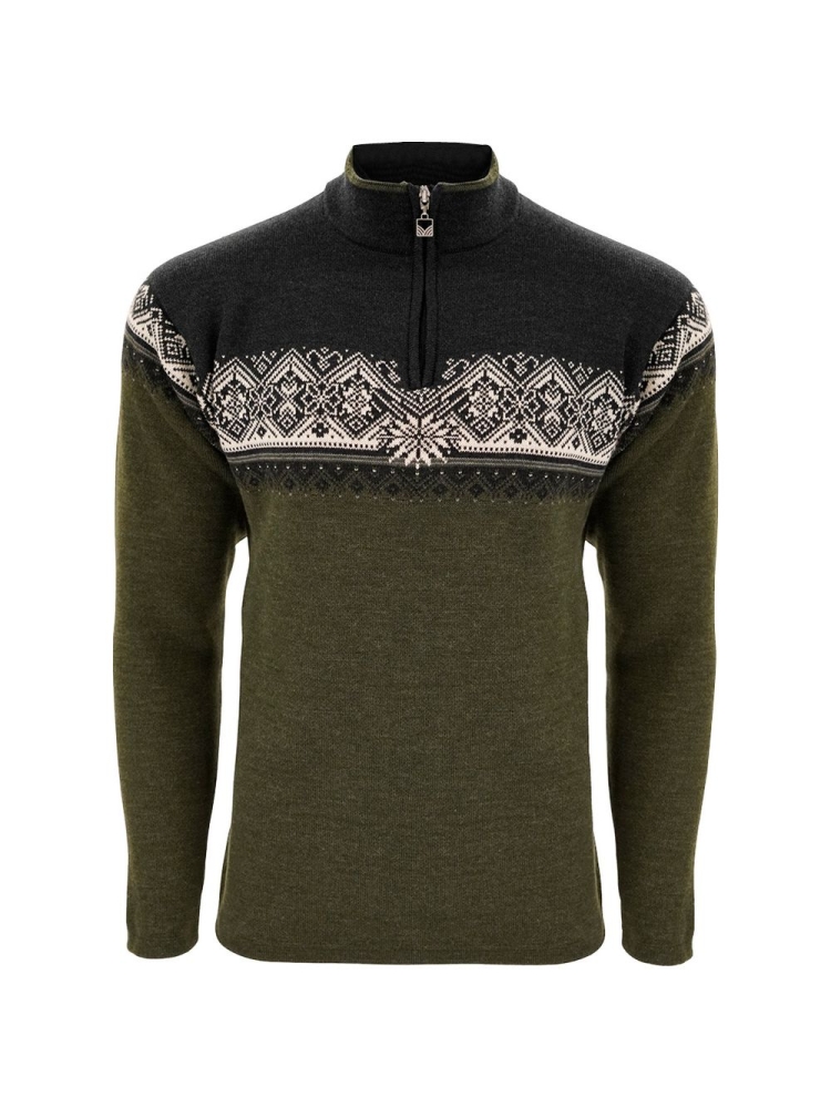Dale Moritz Sweater darkgreen/d.gray/offw 91391-N fleeces en truien online bestellen bij Kathmandu Outdoor & Travel