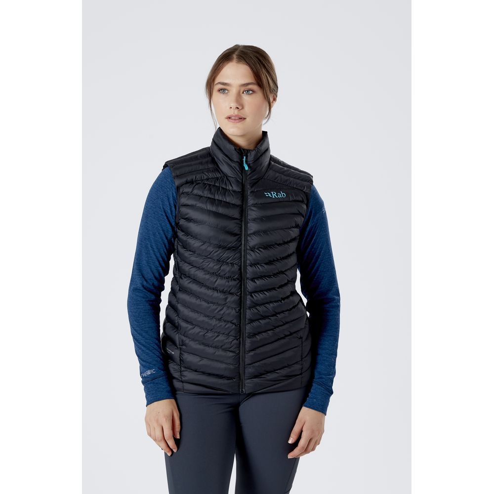 Rab Cirrus Vest Women's Black QIO-67-BL jassen online bestellen bij Kathmandu Outdoor & Travel