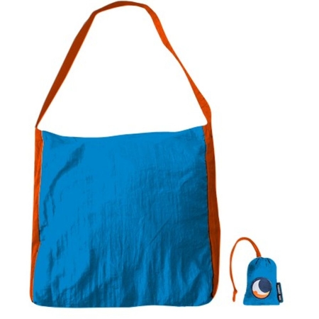 Ticket to the Moon  Eco Bag Medium Aqua/Orange