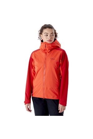 Rab Kinetic Alpine 2.0 Jacket Women's Red Grapefruit QWG-70-GF jassen online bestellen bij Kathmandu Outdoor & Travel