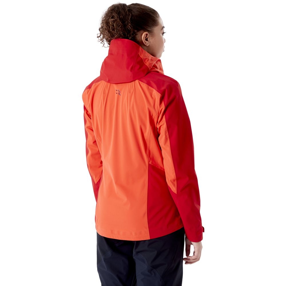 Rab Kinetic Alpine 2.0 Jacket Women's Red Grapefruit QWG-70-GF jassen online bestellen bij Kathmandu Outdoor & Travel