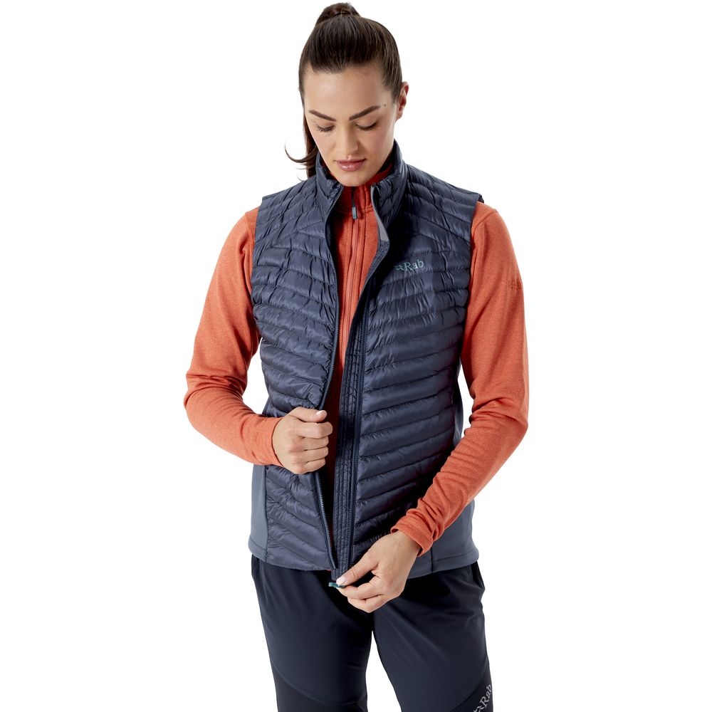 Rab Cirrus Flex 2.0 Vest Women's  Steel QIO-77-ST jassen online bestellen bij Kathmandu Outdoor & Travel