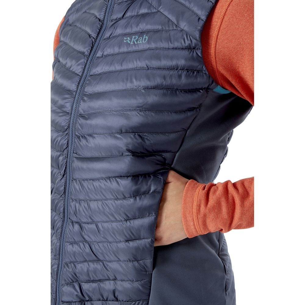 Rab Cirrus Flex 2.0 Vest Women's  Steel QIO-77-ST jassen online bestellen bij Kathmandu Outdoor & Travel