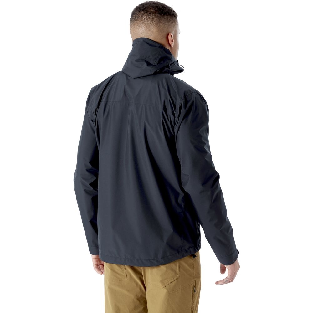 Rab Downpour Eco Jacket Black QWG-82-BL jassen online bestellen bij Kathmandu Outdoor & Travel