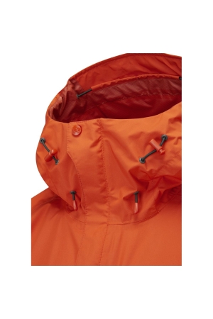 Rab Downpour Eco Jacket Firecracker QWG-82-FC jassen online bestellen bij Kathmandu Outdoor & Travel