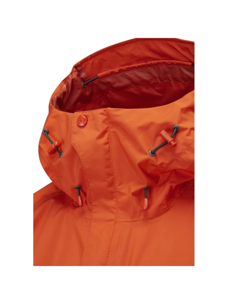 Rab Downpour Eco Jacket Firecracker QWG-82-FC jassen online bestellen bij Kathmandu Outdoor & Travel