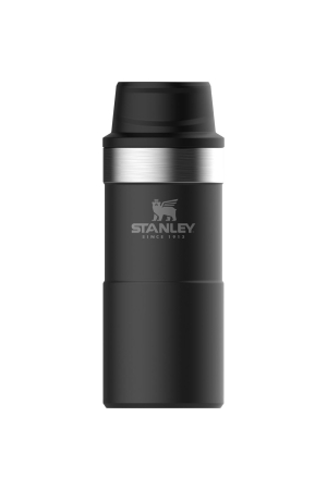 Stanley The Trigger-Action Travel Mug 0,35L Matte Black 10-09848-007 drinkflessen en thermosflessen online bestellen bij Kathmandu Outdoor & Travel
