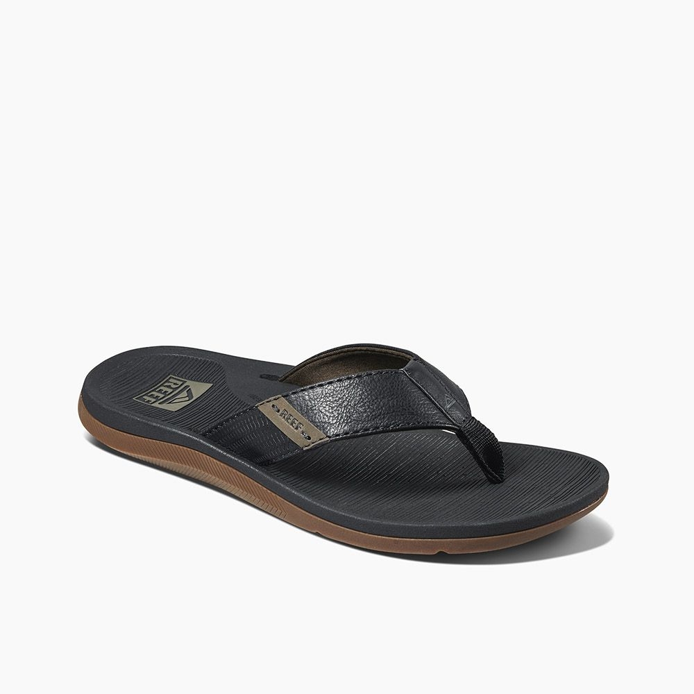Reef Santa Ana Black CI4650 slippers online bestellen bij Kathmandu Outdoor & Travel