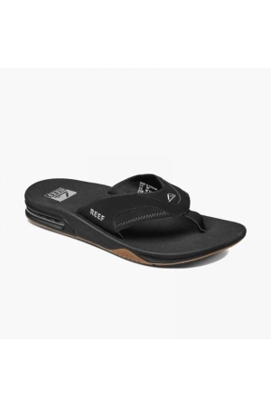 Reef Fanning Black/Silver RF002026BLS slippers online bestellen bij Kathmandu Outdoor & Travel