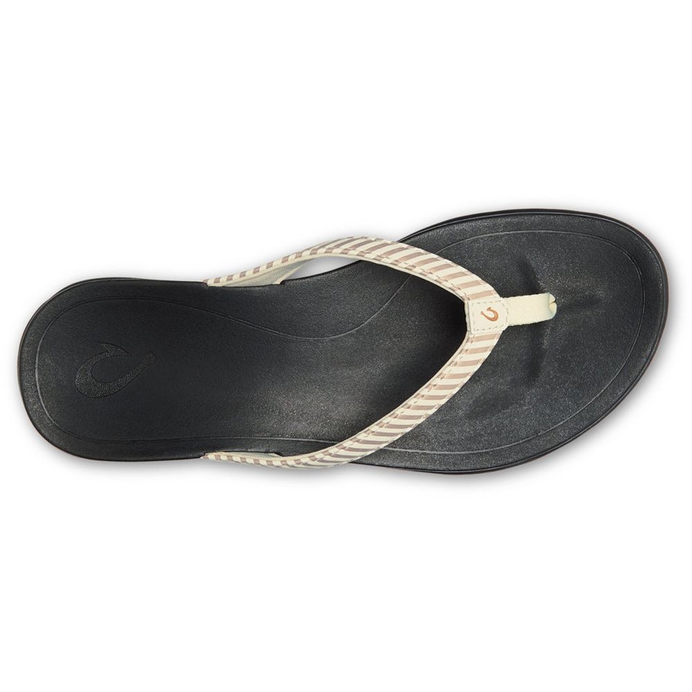 Olukai Ho'Opio Women's Bone Stripe 20294-19ZP slippers online bestellen bij Kathmandu Outdoor & Travel