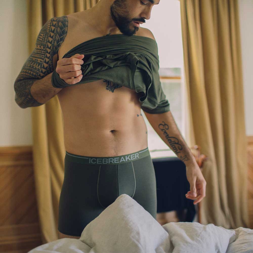 Icebreaker Anatomica Boxers Loden 103029-069 onderkleding/thermokleding online bestellen bij Kathmandu Outdoor & Travel
