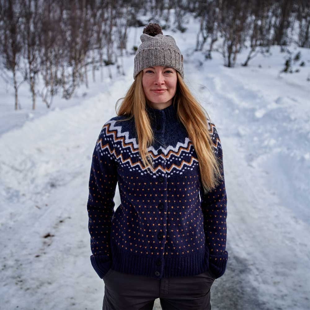 Fjällräven Ovik Knit Cardigan Women's Dark Navy 84148-555 fleeces en truien online bestellen bij Kathmandu Outdoor & Travel