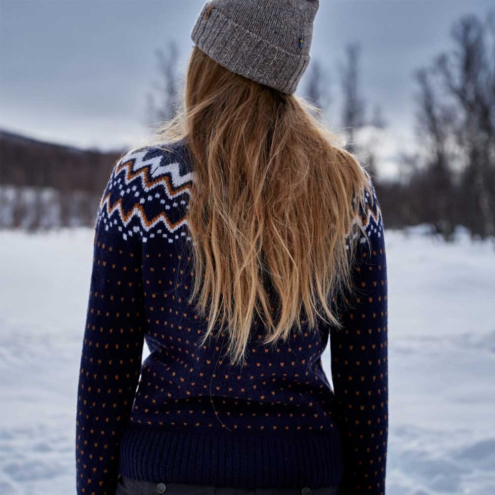 Fjällräven Ovik Knit Cardigan Women's Dark Navy 84148-555 fleeces en truien online bestellen bij Kathmandu Outdoor & Travel