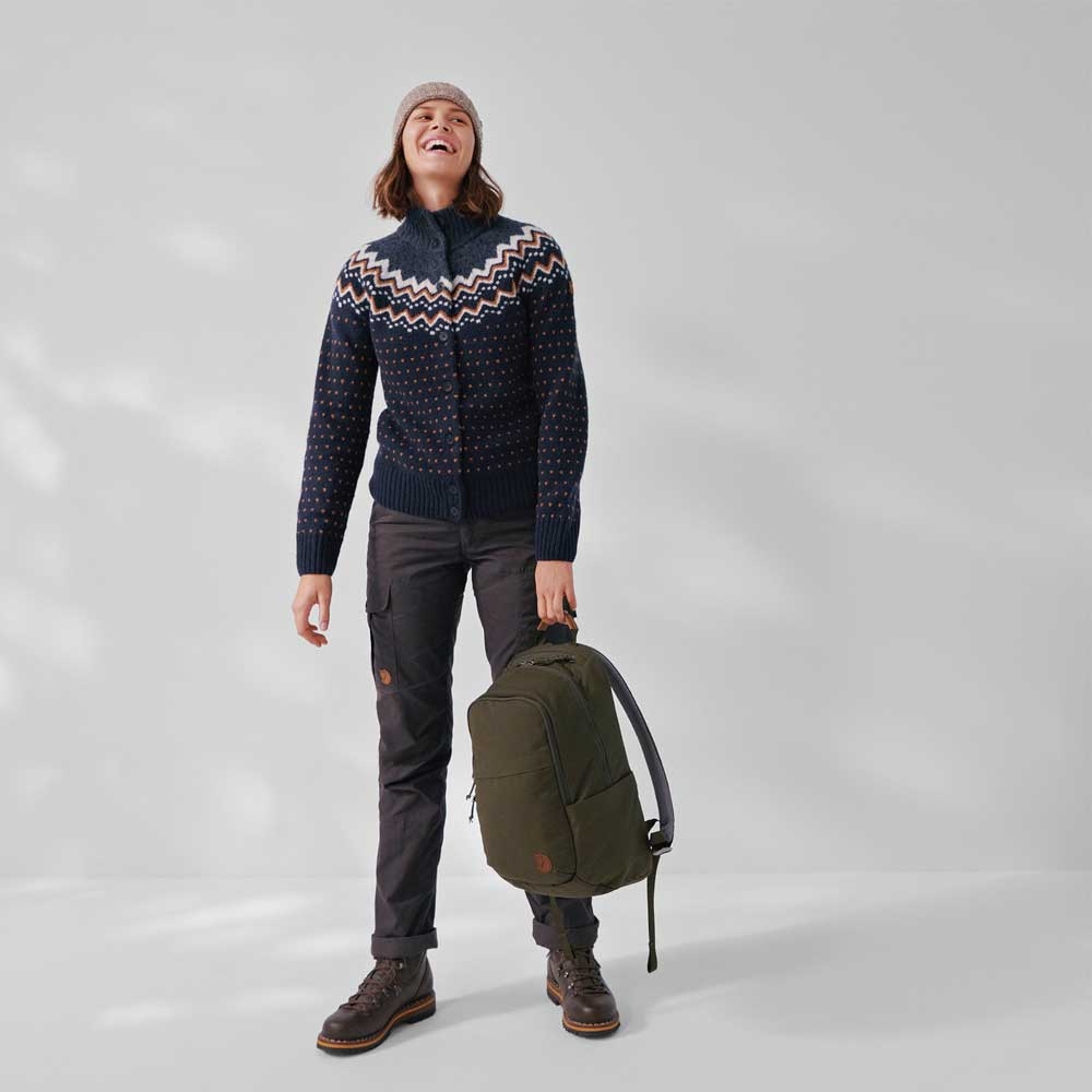 Fjällräven Ovik Knit Cardigan Women's Dark Navy 84148-555 fleeces en truien online bestellen bij Kathmandu Outdoor & Travel
