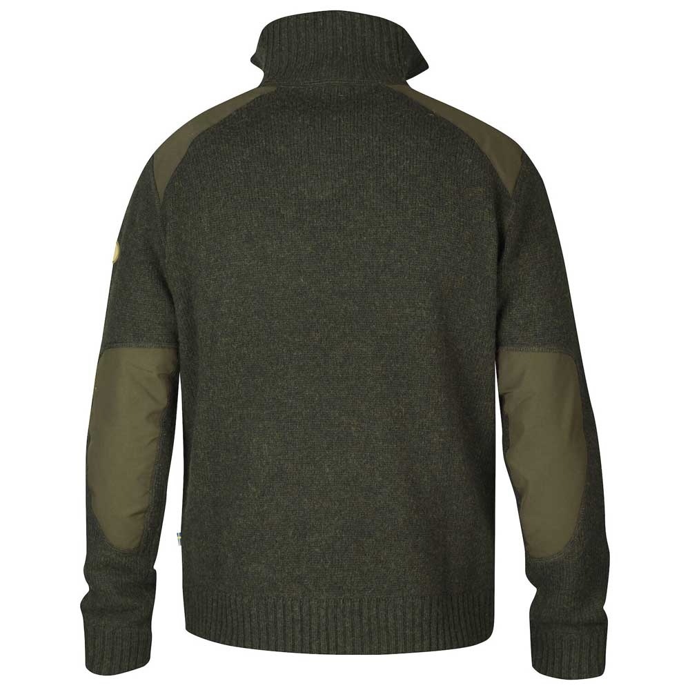 Fjällräven Koster Sweater Dark Olive 90487-633 fleeces en truien online bestellen bij Kathmandu Outdoor & Travel