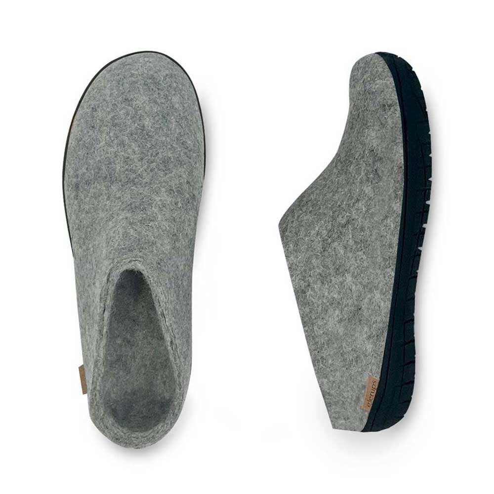 Glerups Slip-On Rubber Grey BR01-02-GREY/BLKRUB pantoffels en huissokken online bestellen bij Kathmandu Outdoor & Travel