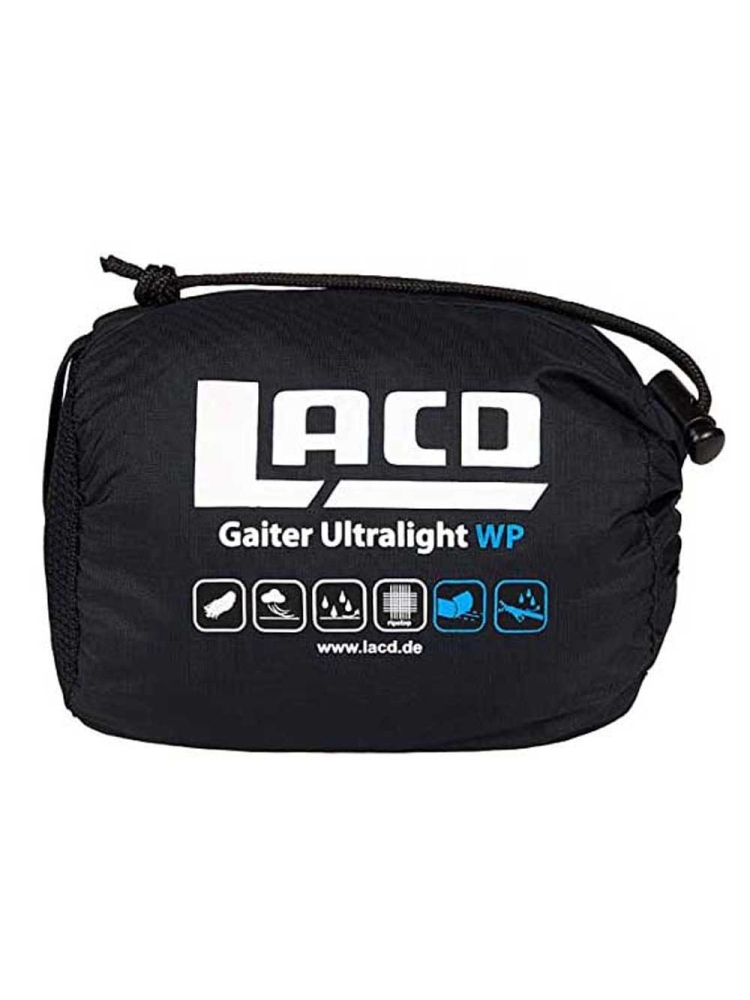 Lacd Gaiter Ultralight WPB Black 1188 wandelstokken en gamaschen online bestellen bij Kathmandu Outdoor & Travel